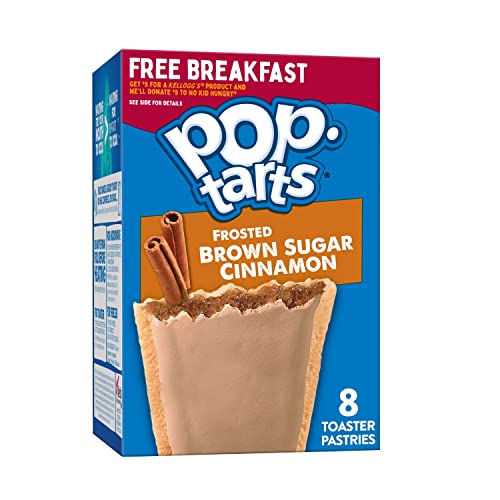 Pop-Tarts Toaster Pastries, Breakfast Foods, Kids Snacks, Frosted Brown Cinnamon Sugar, 13.5Oz Box (8 Pop-Tarts) #TOP28