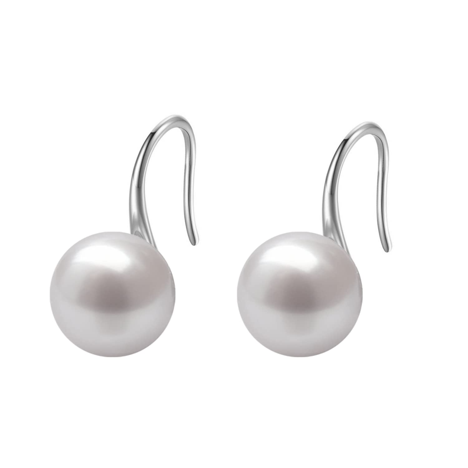 HIGHSPARK 925 Silver Stylish Pearl Earrings for Women | 92.5 Sterling Silver & Brilliant Lustre Pearls | Lovely Gift for Women & Girls - Pearl Designer (B099F9NG11) Amazon Price History, Amazon Price Tracker