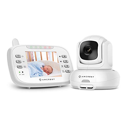 Amcrest AC-2 Video Baby Monitor with Camera and Audio, 3” LCD Display, Two-Way Audio, Temperature and Voice/Audio Alarm, VOX Mode, Pan/Tilt/Zoom Security Camera, Night Vision, 980ft Transmission Range