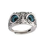 eulenring 9 hude 【Einzigartiges Design】 symbolisch für Glück und höhere Weisheit, Eulen sind geliebte Kreaturen. Dieser 3 mm große Vogelring aus Sterlingsilber hat betörende Augen und ist ein wunderbares Geschenk.