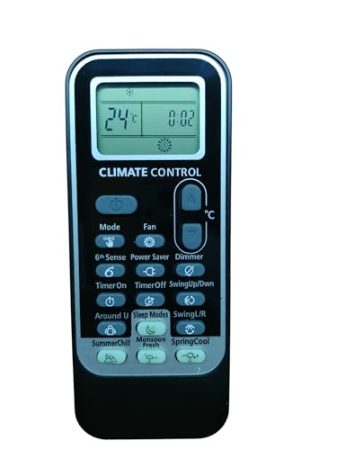 Image of Ac Remote Control Compatible For Whirlpool Ac Remote For Split & Window Ac (Model 4), Black