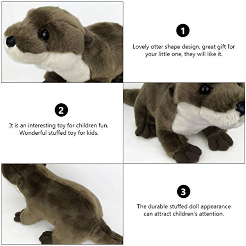 STOBOK Lontra Bichos de Pelúcia Boneca Lontra de Pelúcia Animal Travesseiro Almofada Brinquedos para