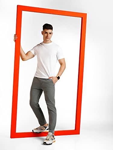 Image of Urbano Fashion Men's Regular Fit Mid Rise Washed Jogger Jeans Stretchable