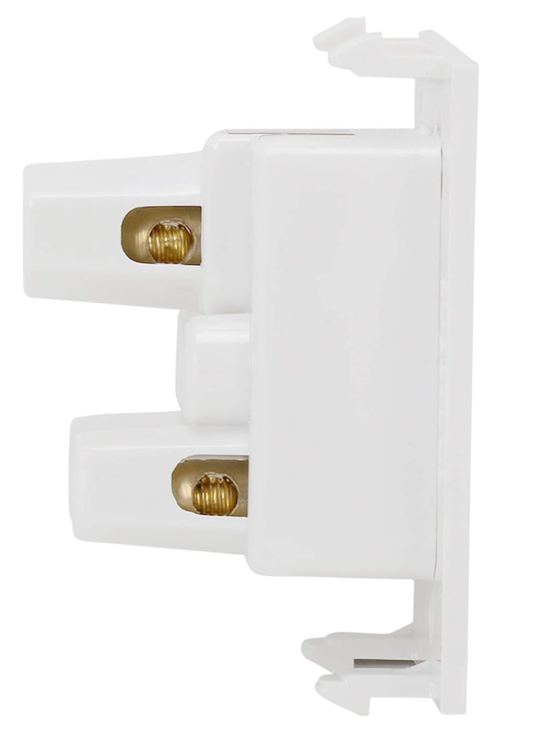 Glare Max Genius 2 in 1 Socket 6 Amp White (Pack of 10) |3Pin Modular Socket|White Modular Socket|Electrical Socket|Multi 3Pin Socket|Universal Socket|6A 3Pin Socket|Socket For Home Office Shop 2