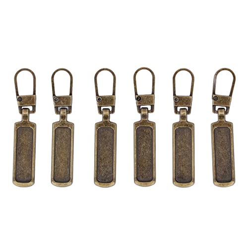 TYTOGE Lot de 6 Tirettes de Remplacement Antirouille Détachables pour Vêtements, Bagages, Chaussures, Jouets, Sacs à Main, Sacs à Main(Bronze) Cover