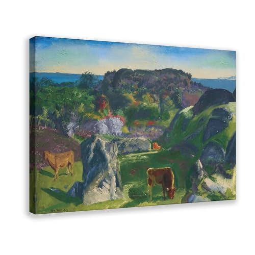 Toile Rock Ridge Ferme George Bellows haut de gamme avec cadre