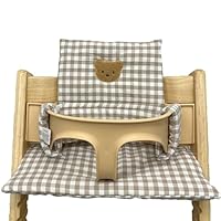 Stokke Tripp Trapp Hochstuhl Sitzkissen Set - Rutschfest, Bio-Baumwolle, Ersatzbezug für Kinderhochstuhl, Babystühle Mit Tasche (02)