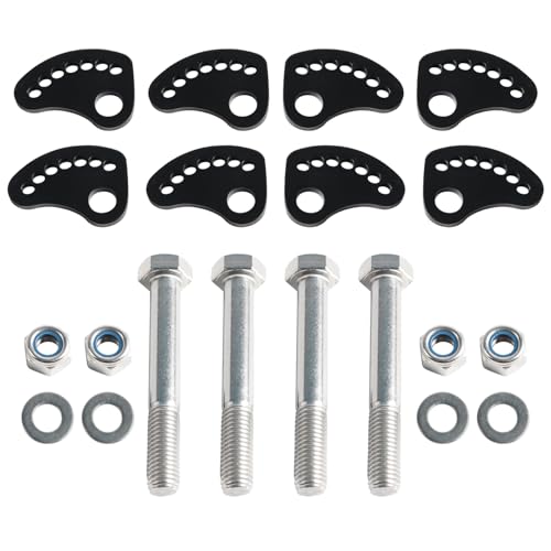 SleYuYir Adjustable Camber Kit Lock & Upper Arm Alignment Cam Bolt Kit Compatible with Chevy Silverado GMC Sierra 1500 2500 3500 - Camber/Caster Fix, Cam Bolt Stainless Steel - Fits 1999-2019 Models