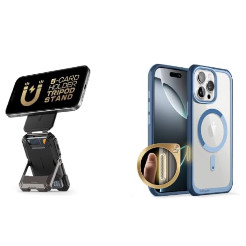 SUPCASE Bundle for iPhone 16 Pro Max Case Azure (UBMag) & Magnetic Wallet