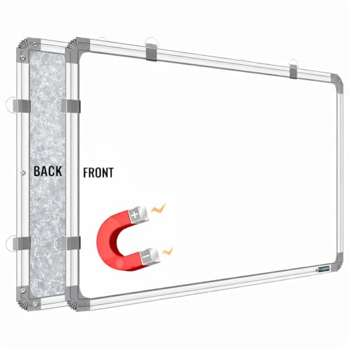 Image of YAJNAS 4x2 Feet Ceramic Steel (Magnetic) White Board for Kids, Home & Kitchen with Heavy-Duty Aluminium Frame | Scratch-Proof & Corrosion-Proof Surface (Honeycomb Lightweight Core)