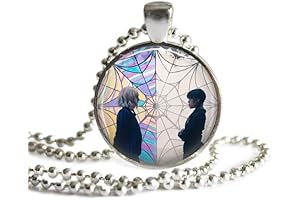 Wednesday & Enid Engraved Silver Pendant Necklace