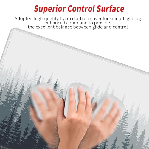 Image of 48x24 Mouse Pad Giant Forest Desk Mat Large Mousepad Gaming Mouse Mat Huge Oversized Desk Pad XXXL Computer Mat for Office Work Men