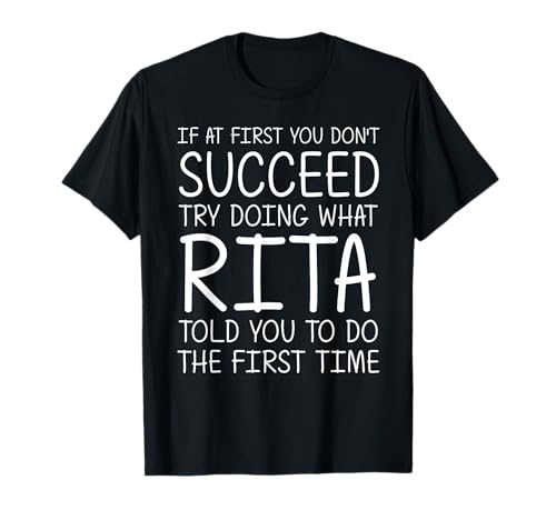 RITA Gift Name Personalizado Cumpleaños Funny Christmas Joke Camiseta