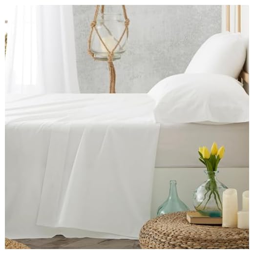 Burrito Blanco Sábanas de Hostelería | Sábanas Cama 180 | Sábanas de Matrimonio | Ropa de Cama de Algodón | Fácil Planchado | Color Blanco | Disponible en Más Medidas y Colores