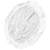 VANZACK Mantel Redondo Transparente de PVC 60 Pulgadas (152 Cm) con Banda Elástica, Protector y Antigrasa para Mesas Redondas, Cubierta Elástica Resistente para Comedor y Exterior