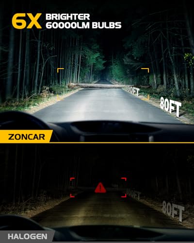 Image of H11 9005 LED Bulbs Combo, 100,000LM Cool White 6500K, Real 1:1 Size to HB4 HB3 Stock Bulbs Plug N Play, 60000h Lifespan, Canbus Ready Anti Hyper Flashing For Nightime Driving, Pack of 4