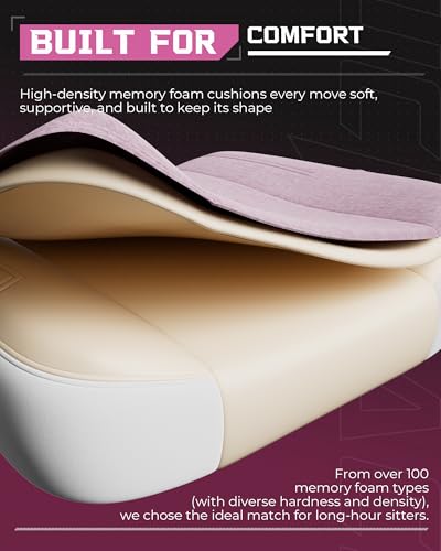 Image of GTPLAYER Gaming Chair with Footrest, Lumbar Support & Comfort Wide Seat | Big & Tall Computer Video Gamer Chair for Adults,Ergonomic High Back Office Desk Chair with Reclining, Pink