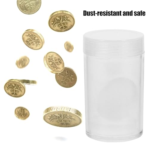 Caja transparente para 20 cápsulas de monedas miniatura 2