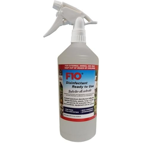 F10 1 Ltr Ready to use spray bottle Disinfectant with Dispenser/Hand Decontaminant/Vets/Zoos/Hygiene Cover