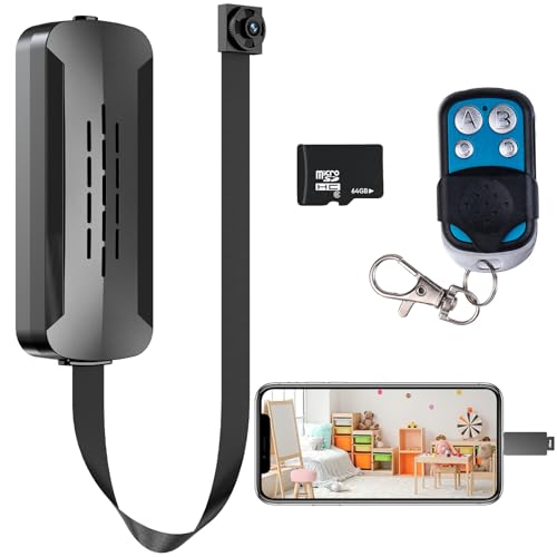 Tccbac Camera Espion d'extérieur Portable alimentée par Batterie Ultra HD 4K 64 Go de Stockage Local Détection de Mouvement Enregistrement en Boucle Caméra...