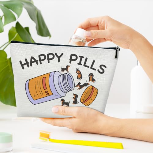 Funny Dachshund Makeup Bag, Dachshund Gifts for Dog Lovers, Dachshund Gifts for Women, Cute Dachshund Puppy Travel Toiletry Bag, Birthday Graduation Gifts for Sister Daughter Friends Bestie Teen Girls4