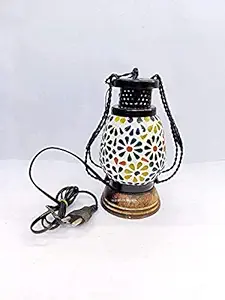 HusNain Wooden Lamp Lantern | Decorative Electric Lamp | Hanging Lamp Light | Lamp for Table | Home Decoration | Diwali Lamp | Diwali Decoration | Living Room Decor