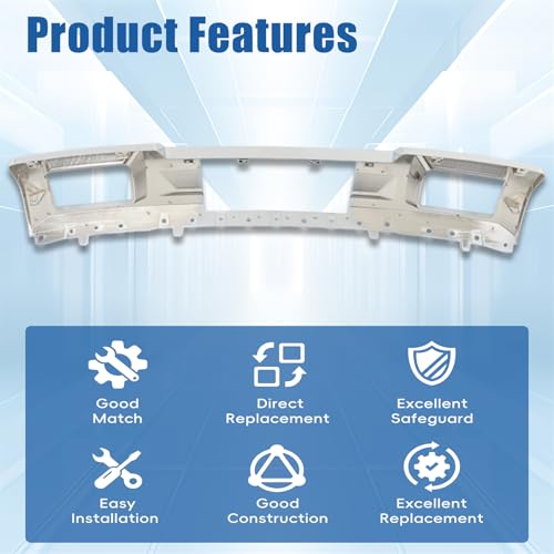 Image of Silscvtt Front Bumper Skid Plate Panel Chrome Replacement for Sierra 2500HD 3500HD 4-Door 2015-2019 23178964 23178780 GM1053103C GM1053104C