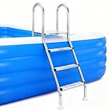 BOTOWI Escalera para Piscina de Marco de Acero Inoxidable 304 para Piscinas...