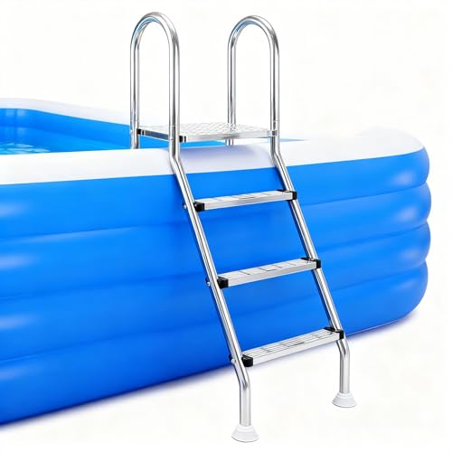 Escalera para piscina de acero inoxidable 3 peldaños miniatura 2