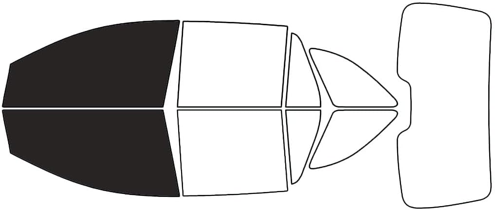 Rvinyl Window Tint Kit Compatible with Ford Edge 2007-2014 - Black 20% - Single Ply No Bubble Film - Do it Yourself Vehicle Front Precut Kit