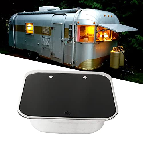 Image of 14.5x16.5in 304 Stainless Steel RV Motor Home Sink - Flush Mounted Hand Wash Basin With 40mm /1.57in Drain for RVs, Yachts, Boats, Kitchen