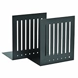 MMF Industries STEELMASTER Heavy Duty 10-Inch Steel Bookends, 1 Pair, Black (241100004)