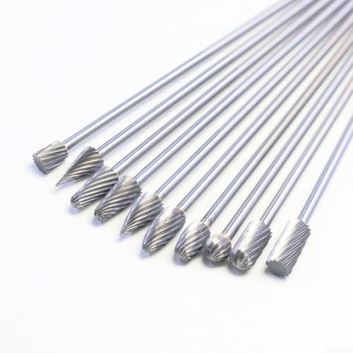 Set de 10 fresas rotativas de carburo sólido 3x6x100 mm miniatura 3