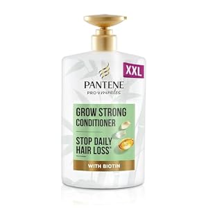 Pantene Pro-V Miracles Grow Strong Hair Conditioner with Biotin & Protein Strengthener 1L XXL Pump. Helps Reduce Hair Loss Due to Breakage and grow stronger hair. For Fine, Thinning, Damaged Hair.