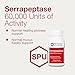 PROTOCOL FOR LIFE BALANCE Serrapeptase - Digestive Enzyme Capsule - 60,000 Units Activity -Support Respiratory Health - Immune Support Supplement - 60 Veg Caps