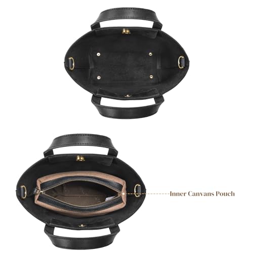 Bolso Tote Mini de Cuero S-ZONE con Correa Ajustable miniatura 5