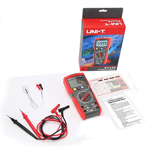 Image of UNI-T Digital Multi Meter UT89X 6000 Counts True RMS Sine Wave Measurement Live Wire Test AC DC Voltage Current Ohm Capacitance Frequency Temperature Probe Diode Continuity Dual Range NCV hFE