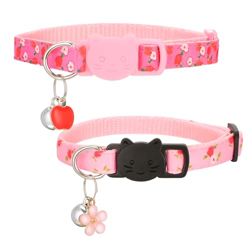 2 Stück Katzenhalsband mit Sicherheitsverschluss, Abreißbares Katzenhalsband Reflektierende Katzen Halsbänder Verstellbar Kitten Halsband für Hauskatzen, Kleine Hunde 2 Stück Katzenhalsband mit Sicherheitsverschluss, Abreißbares Katzenhalsband Reflektierende Katzen Halsbänder Verstellbar Kitten Halsband für Hauskatzen, Kleine Hunde
