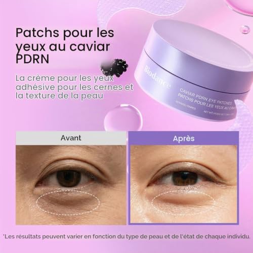 BIODANCE Caviar PDRN Eye Patches, Patchs Yeux Hydrogel au Caviar PDRN, Pour Cernes, Poches et Yeux Fatigués, Soin Nourrissant Profond, 60 Patchs – vue 3