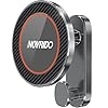 NOVRIDO Golf Cart Phone Holder Magnetic Mount, Golf Cart Accessories for Men, MagSafe Magnetic Phone Holder with Bottom Hook, Adjustable Golf Cart Phone Mount, Ring Included