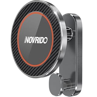 NOVRIDO Golf Cart Phone Holder Magnetic Mount, Golf Cart Accessories for Men, MagSafe Magnetic Phone Holder with Bottom Hook, Adjustable Golf Cart Phone Mount, Ring Included