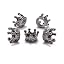 5 Pcs Black on Gunmetal (Queen Crown)
