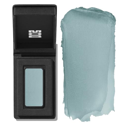 MOB Beauty Cream Clay Eyeshadow, M141 Smoky Cornflower Blue, Buildable Skincare-Infused Long Wearing Cream to Velvet Finish for Eyes, Recyclable Compact, Vegan, Cruelty Free