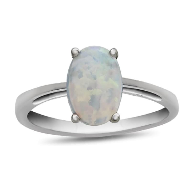 Bague femme opale naturelle coupe ovale pour un cadeau unique