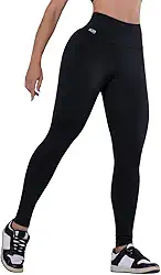 Calça Legging Fitness Grace Cintura Alta Preta Academia Feminino BRAZILIAN FITNESS AQN