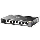 TP-Link 8-Port Gigabit Ethernet Easy Smart Switch | Unmanaged Pro | Plug and Play | Desktop | Sturdy Metal w/Shielded Ports | Limited Lifetime Replacement (TL-SG108E) (Renewed)