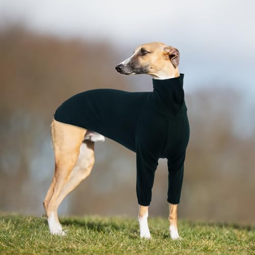 Whippet Mantel, Hundemantel Windhund Greyhound Sweater Hundeschlafanzug Hundepulli Hunde Pyjama(Dunkelgrün, S)