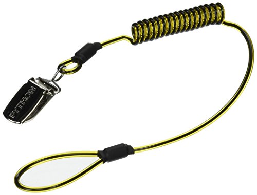 3M DBI-SALA Fall Protection For Tools 1500061 Steel Industrial Clip w Flip-Up Snap For 1-Handed Operation, 5-1 2  Tail w Loop For Attachment To Hard Hat, 10-Pack