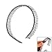 Produktbild Healifty Frau Schutz Metall Zähne Kamm Haarband Stirnband Haarschmuck (schwarz)