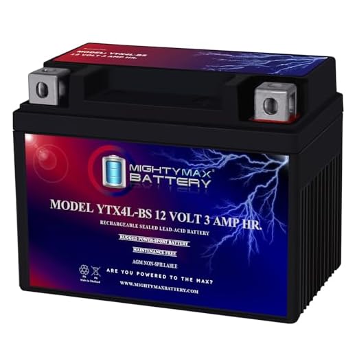 Mighty Max Battery YTX4L-BS SLA Battery for ATV Quad Dirt/Pit Bike 50/70/110/125 CC Brand Product